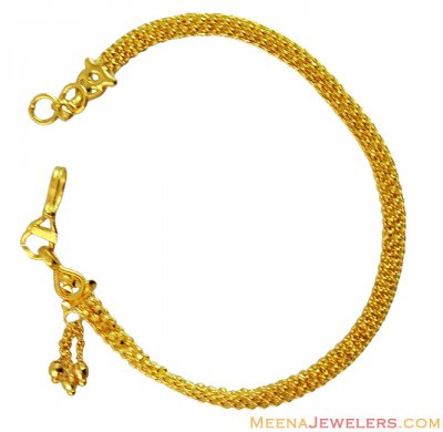 Fancy Filigree Gold Bracelet 22k  ( Ladies Bracelets )