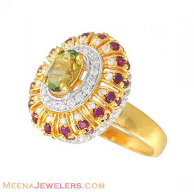 22Kt Gold Designer Ring ( Ladies Signity Rings )