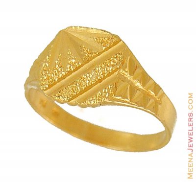 22kt Mens Fancy Ring ( Mens Gold Ring )