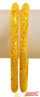 22k  Gold filigree Bangles (2 PCs) ( Gold Bangles )