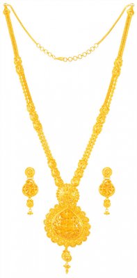 22kt Yellow Gold Patta Haar Set ( Bridal Necklace Sets )