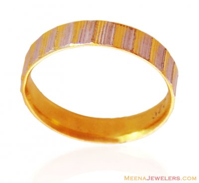 22K Gold Two Tone Band ( Wedding Bands )