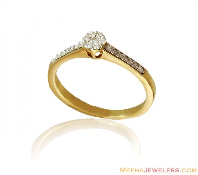 18K Gold Fancy Diamond Ring ( Diamond Rings )