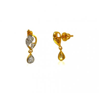 22 Kt Gold Fancy Earrings ( 22 Kt Gold Tops )