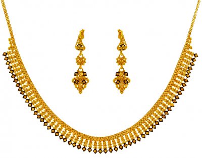 22K Necklace Earring Set ( Light Sets )