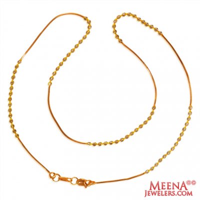 22kt Rose Gold Chain ( 22Kt Gold Fancy Chains )