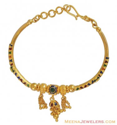 Meenakari Bracelet (22K Gold) ( Ladies Bracelets )