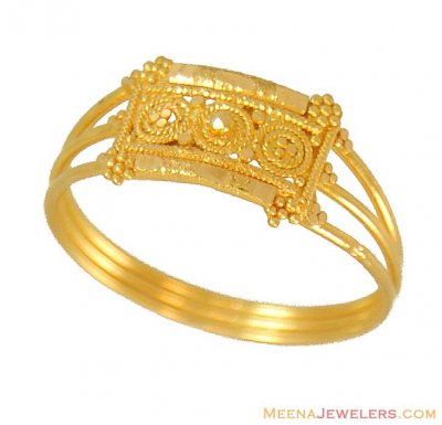 Karat Gold on Ladies Gold Ring  22 Karat    Rilg9700   22kt Gold Indian Ring