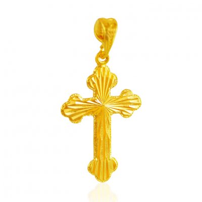 22 Karat Gold Cross   Pendant  ( Jesus Cross Pendants )