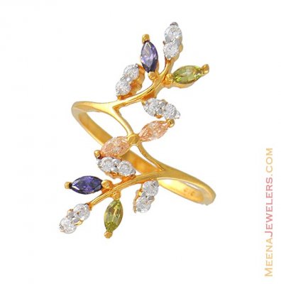 Signity Ring With Color Cz ( Ladies Signity Rings )