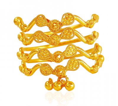 Spiral Ring 22 Kt Gold ( Ladies Gold Ring )