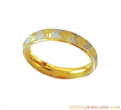 22K Gold 2 Tone Ladies Ring ( Ladies Gold Ring )