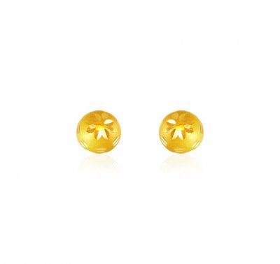 22Karat Gold Kids Earrings ( 22 Kt Gold Tops )