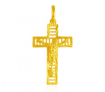 22K Gold Jesus on Cross Pendant ( Jesus Cross Pendants )