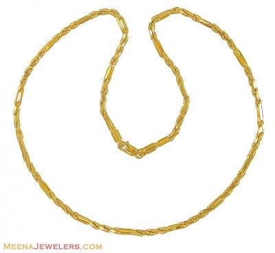 22Kt Gold Rope Chain  ( Men`s Gold Chains )