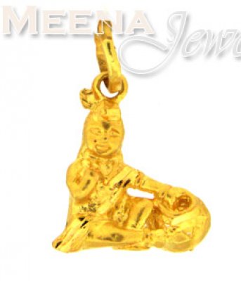 22 Kt Gold Bal Krishna Pendant ( Ganesh, Laxmi and other God Pendants )