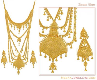 22Kt Gold Rani Haar (Bridal Set) ( Bridal Necklace Sets )
