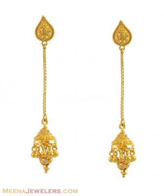 22k Exclusive Jhumki earrings ( 22Kt Gold Fancy Earrings )