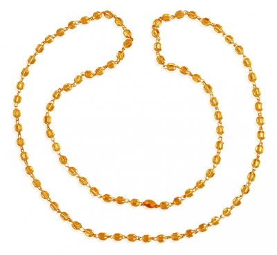 22k Gold Beaded Balls chain ( 22Kt Long Chains (Ladies) )