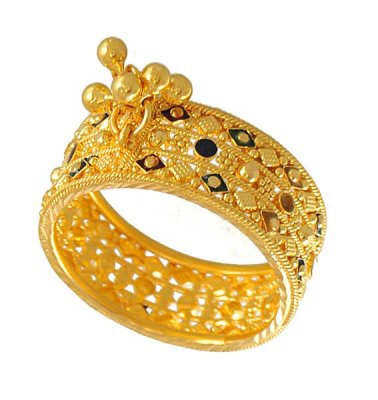 22Kt Gold Band with Dangling ( Ladies Gold Ring )