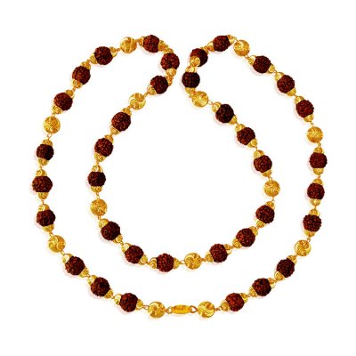 22kt Gold Rudraksh chain ( Men`s Gold Chains )