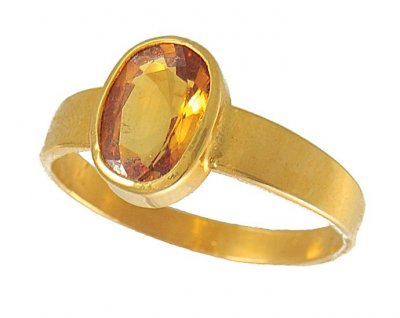 22K Yellow Sapphire Ring (Custom) ( Astrological BirthStone Rings )