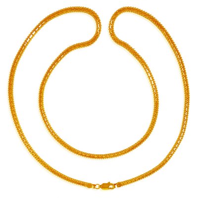 22kt Gold Flat Chain (22 Inches) ( Plain Gold Chains )
