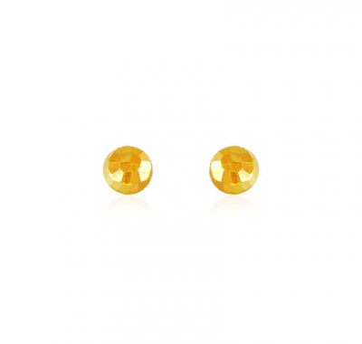 22K Gold Kids Earrings ( 22 Kt Gold Tops )