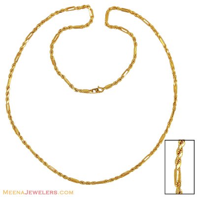 22K Mens Cartier Rope Gold Chain ( Men`s Gold Chains )