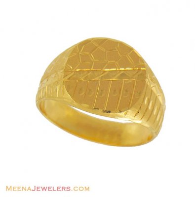 22k Exquisite Ring (Mens) ( Mens Gold Ring )