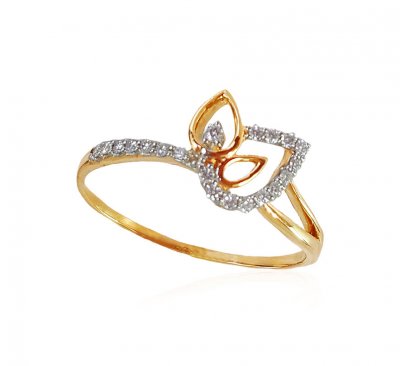 18k Yellow Gold Diamond ladies Ring ( Diamond Rings )