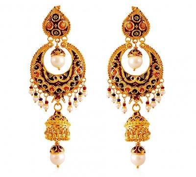 Pearl Chand Baali with Jhumki ( Exquisite Earrings )