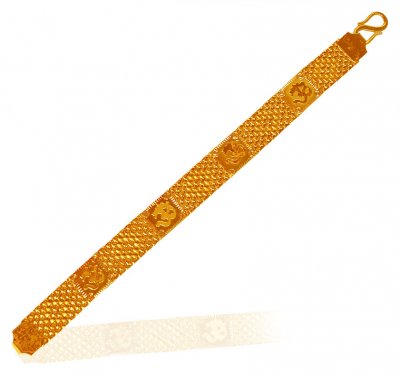 22K Gold Mens OM Bracelet  ( Men`s Bracelets )