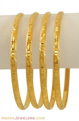 Yellow Gold Bangles ( Set of Bangles )