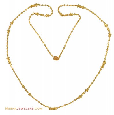 22K Gold Long Beads Chain ( 22Kt Long Chains (Ladies) )