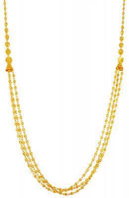 22K Gold  Layered Balls Chain  ( 22Kt Long Chains (Ladies) )