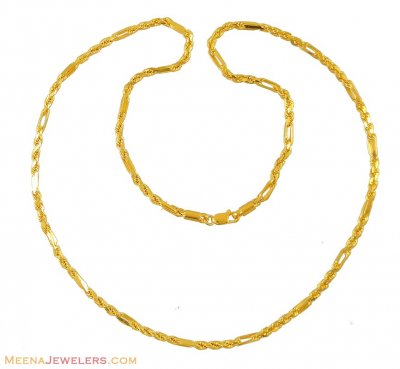 Indian Rope Chain (22K Gold) ( Men`s Gold Chains )