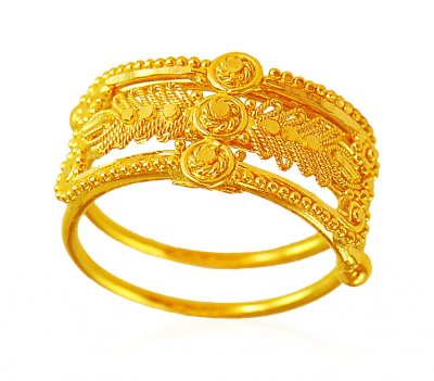 22kt Fancy Gold Ring ( Ladies Gold Ring )