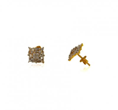 Gold Tops with CZ (22 Karat) ( Signity Earrings )