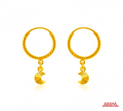 Hoop Earrings 22 Karat Gold ( Hoop Earrings )