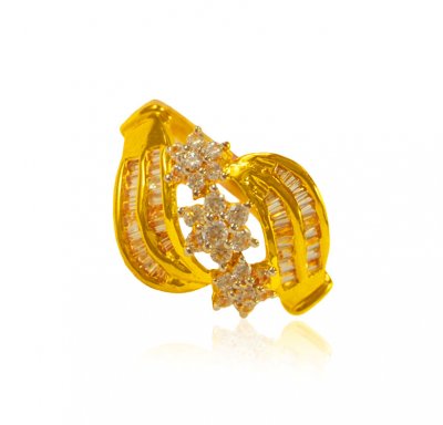 22k Gold Ring with stones ( Ladies Signity Rings )