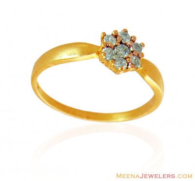 Fancy Gold Signity Ring ( Ladies Signity Rings )