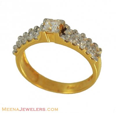 22K Gold Ring (Solitaire) ( Ladies Signity Rings )