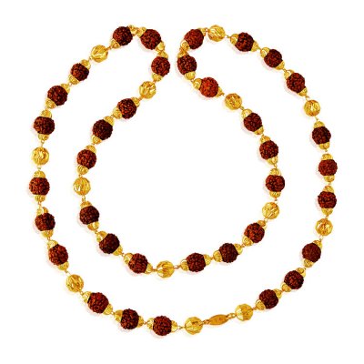 22K Gold Religious Rudraksha chain ( Men`s Gold Chains )