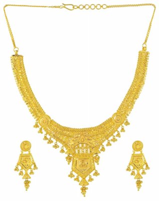 Gold Necklace and Earrings Set ( 22 Kt Gold Sets )
