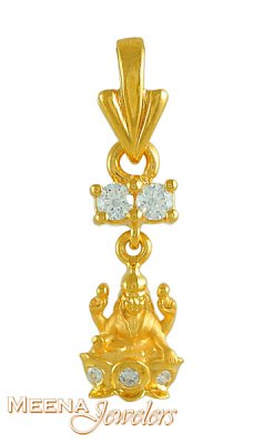 Goddess Laxmi Pendant in 22K Gold ( Ganesh, Laxmi and other God Pendants )