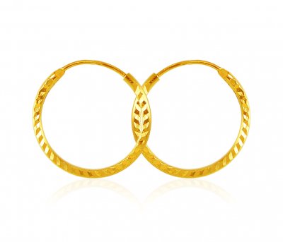 22 Karat Gold Hoop Earrings ( Hoop Earrings )