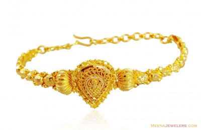 Fancy Kada Style Bracelet 22k Gold ( Ladies Bracelets )