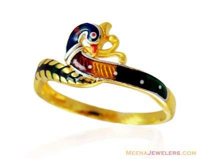 22k Ladies Fancy Peacock Gold Ring ( Ladies Gold Ring )