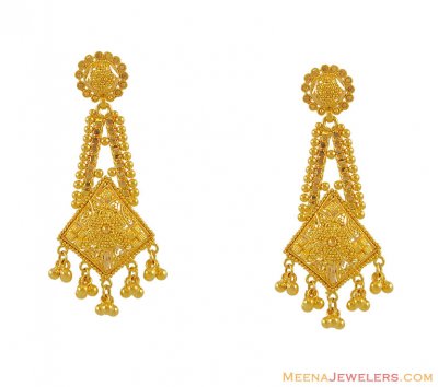 22K Gold Earrings ( Long Earrings )